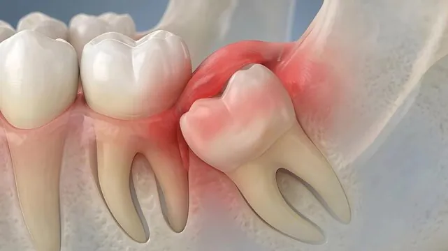 Prudentoe dental surgeon removing an impacted wisdom tooth at a patient's home in Hyderabad